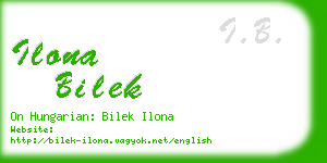 ilona bilek business card